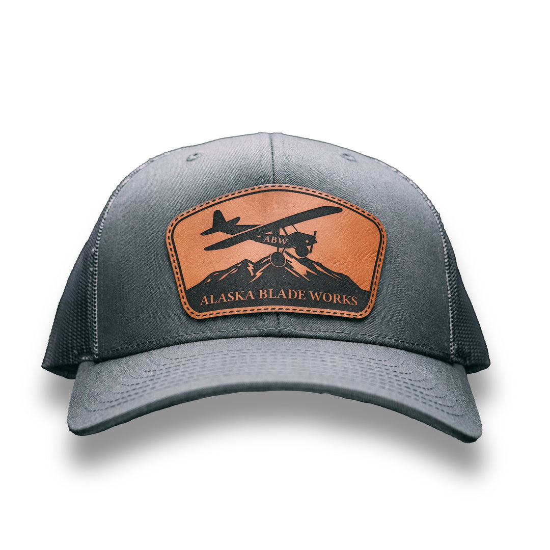 Mountain Flyer Leather Patch Cap (Grey)