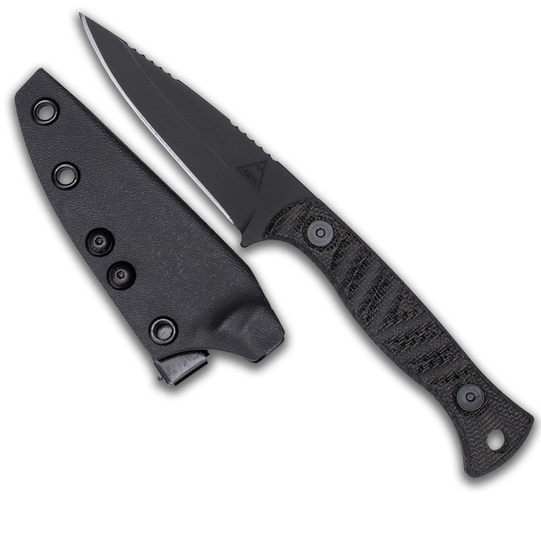 Thinhorn - Black Canvas Micarta, Armor Black Cerakote